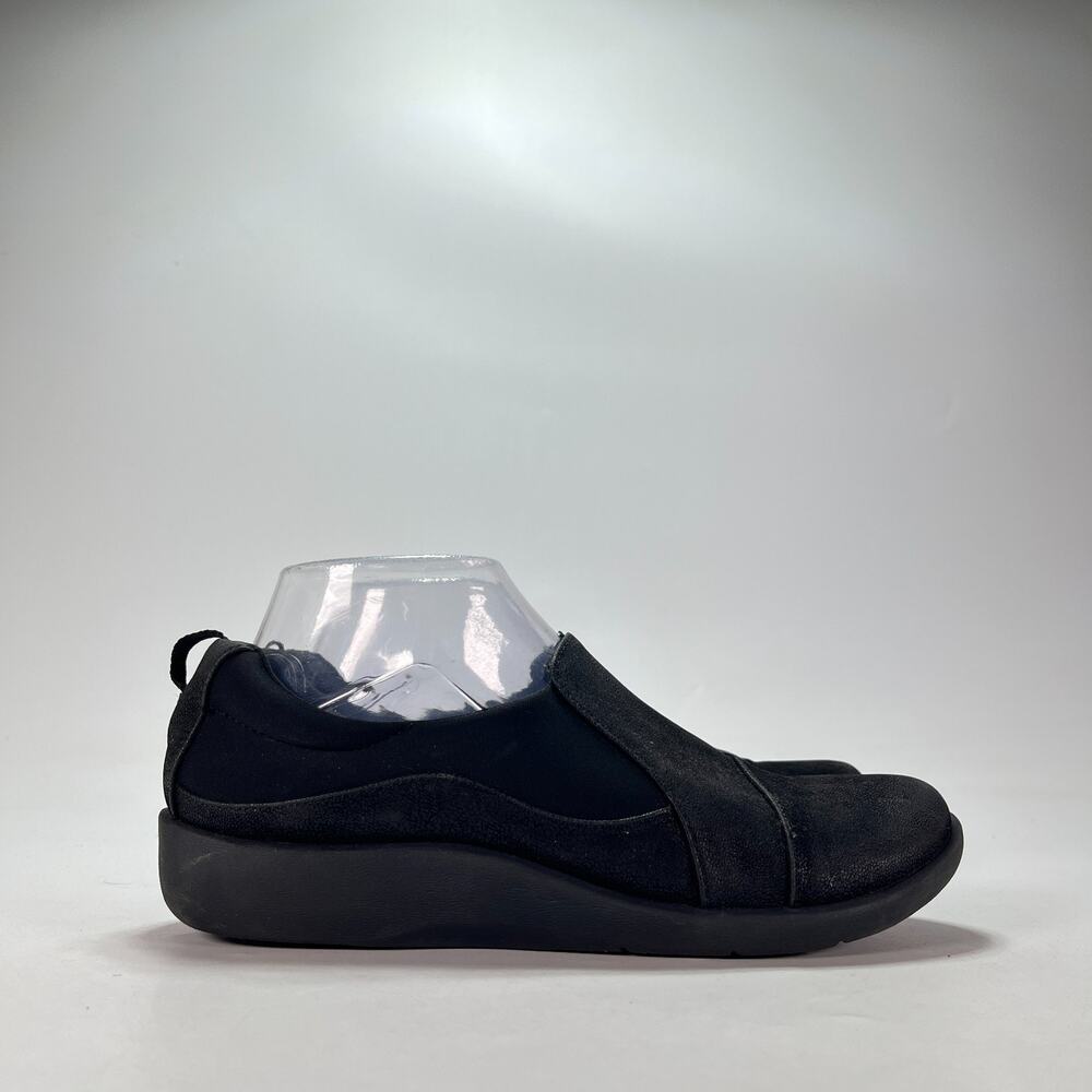 Clarks Cloudsteppers Sillian Paz Black Slip On Comfort Shoes Women’s Size 8